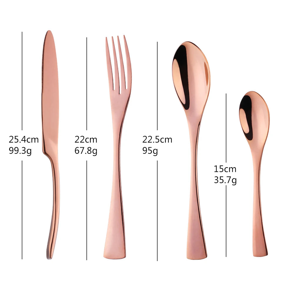 Luxura™ 4-Piece Elegant Cutlery Set with Premium Gift Box
