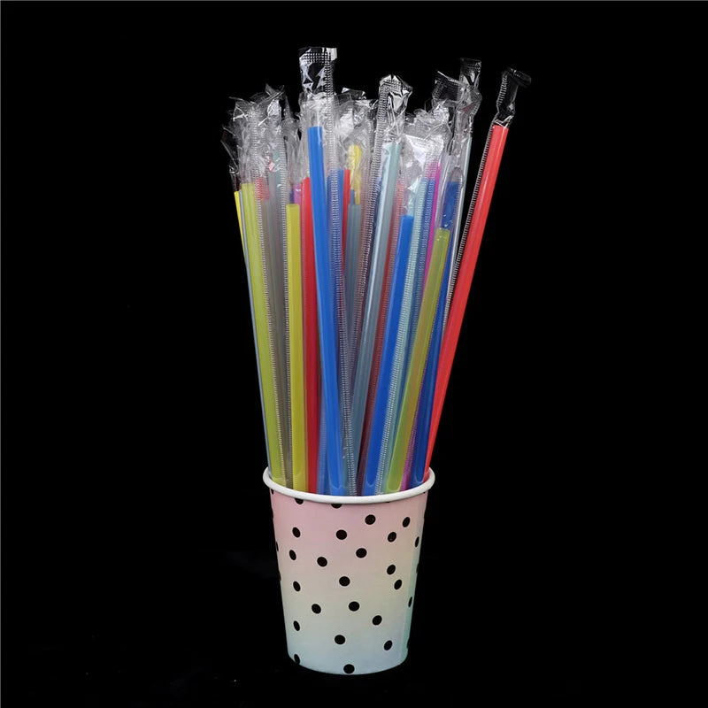 100 Plastic Drinking Straws
