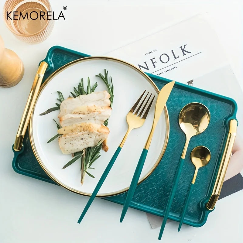 Elegance Golden Cutlery Set