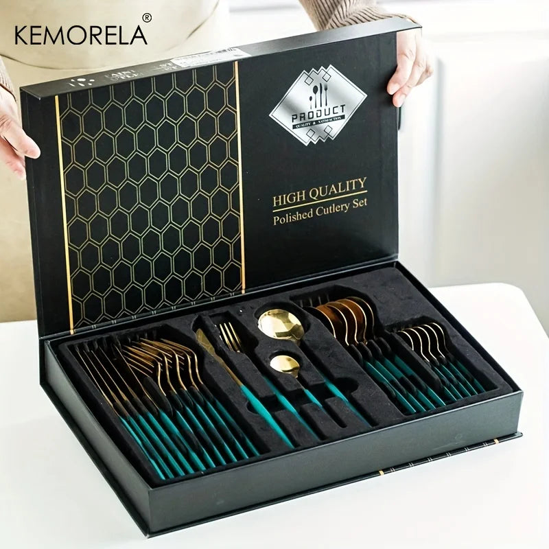 Elegance Golden Cutlery Set
