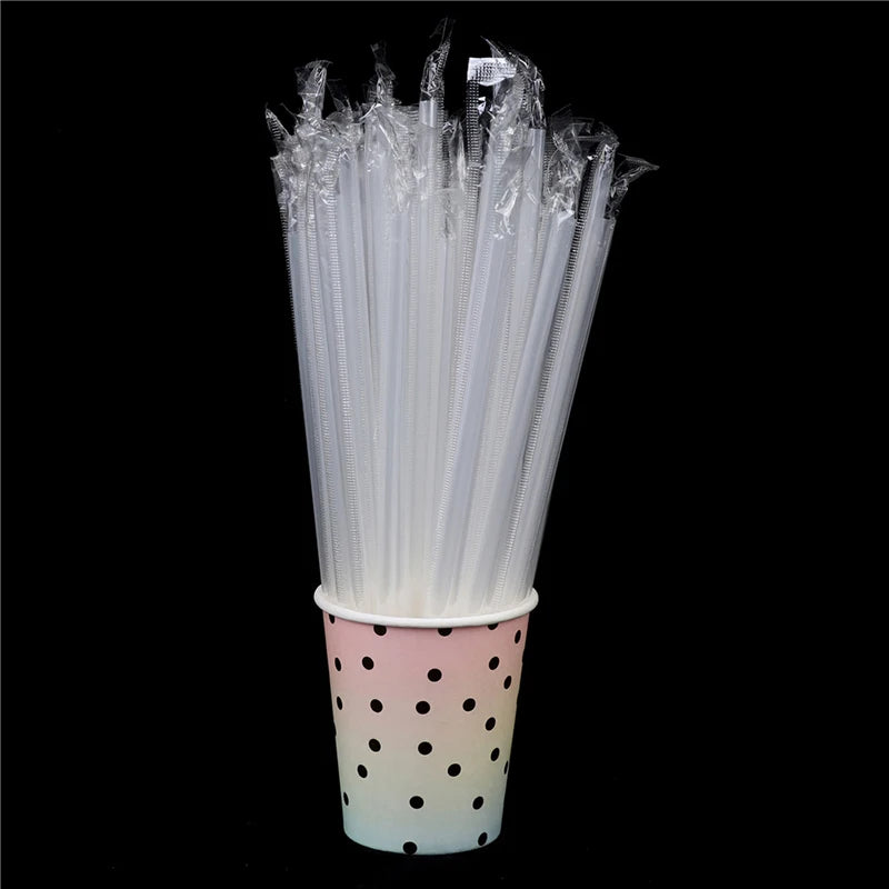 100 Plastic Drinking Straws