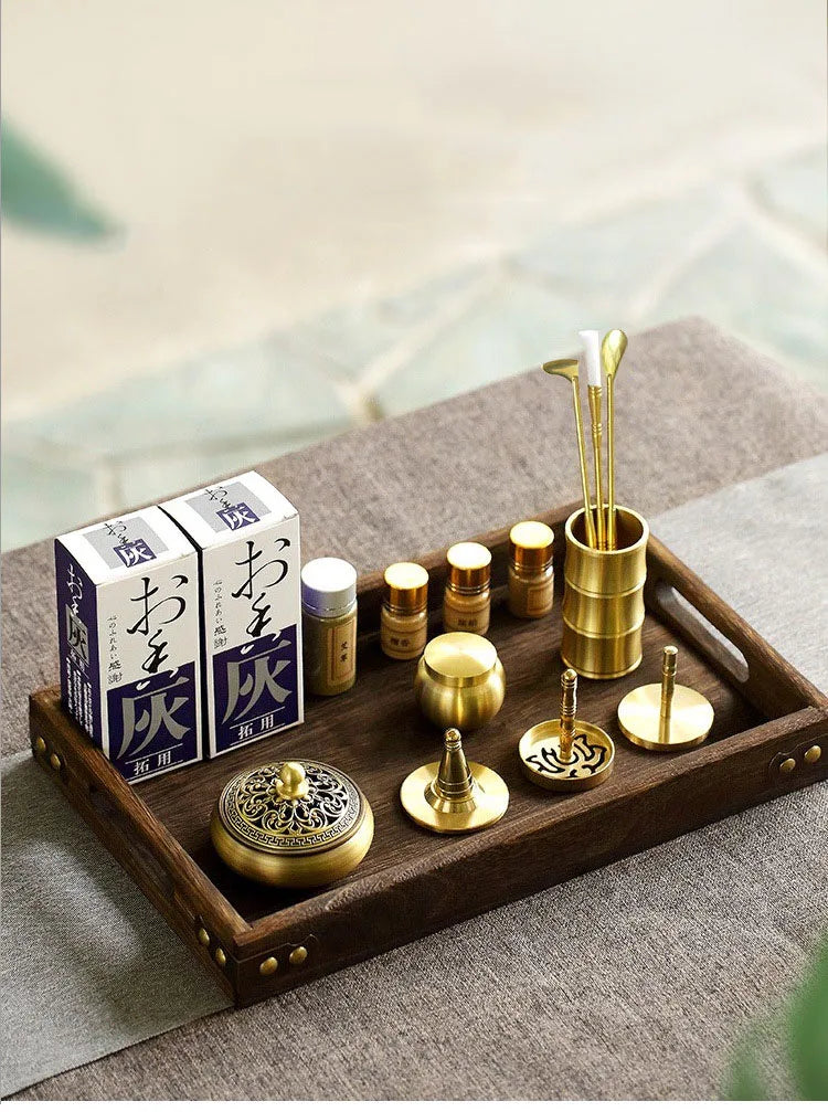 ZenCraft Luxe: Premium Brass Incense Burner & Fragrance Crafting Kit