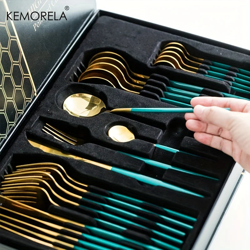 Elegance Golden Cutlery Set