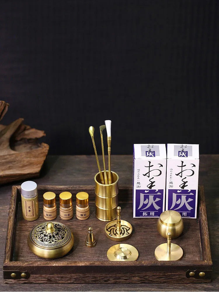 ZenCraft Luxe: Premium Brass Incense Burner & Fragrance Crafting Kit