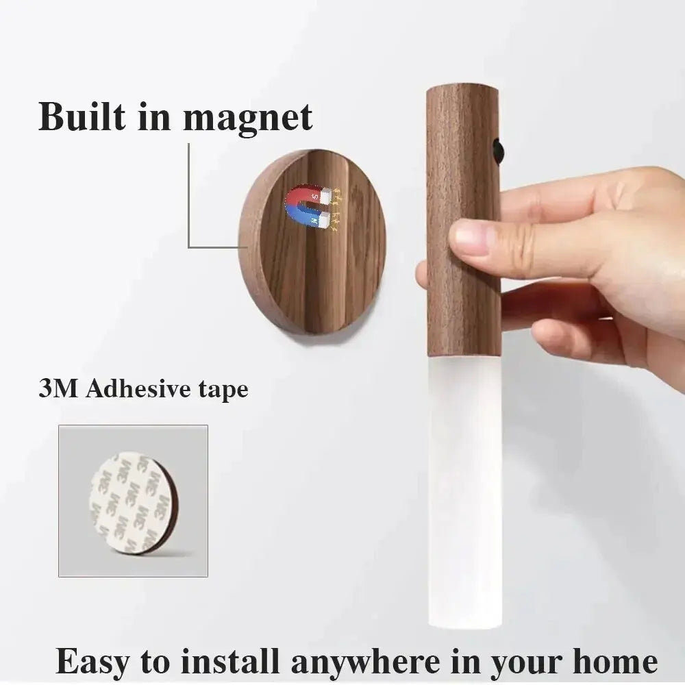 GlowSense 2024: Detachable Motion Sensor LED Night Light