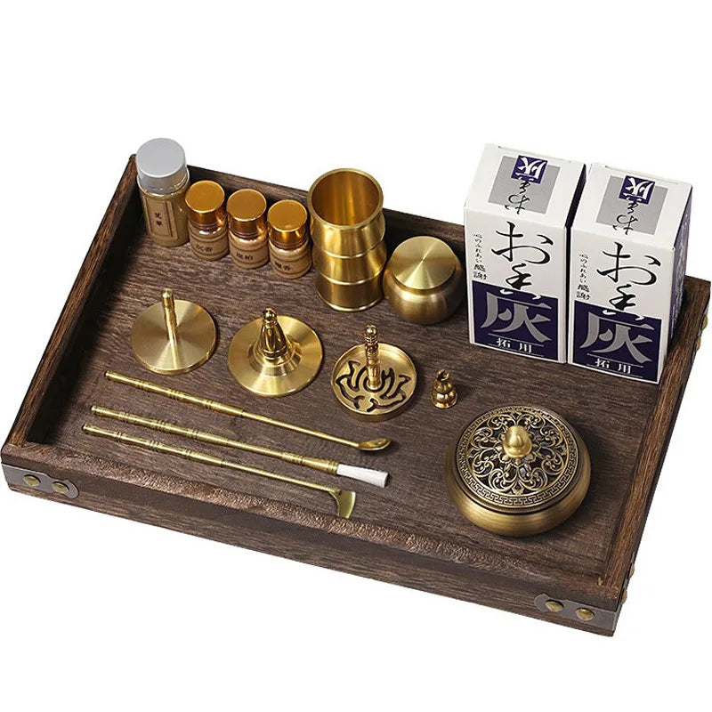 ZenCraft Luxe: Premium Brass Incense Burner & Fragrance Crafting Kit