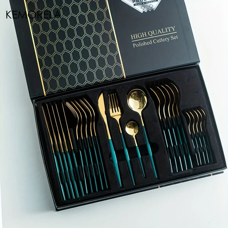 Elegance Golden Cutlery Set