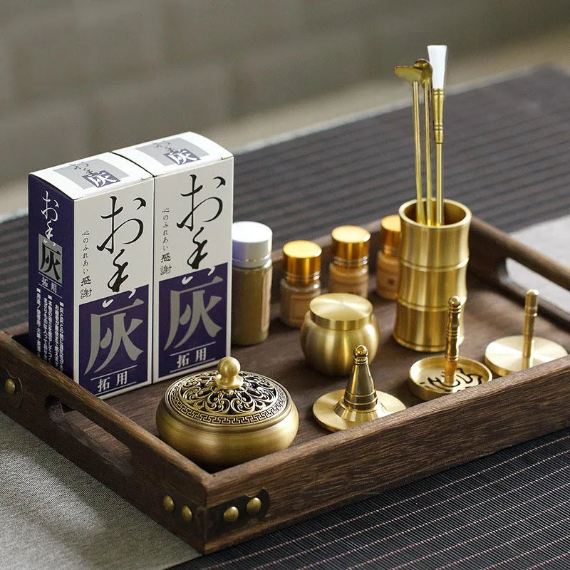 ZenCraft Luxe: Premium Brass Incense Burner & Fragrance Crafting Kit