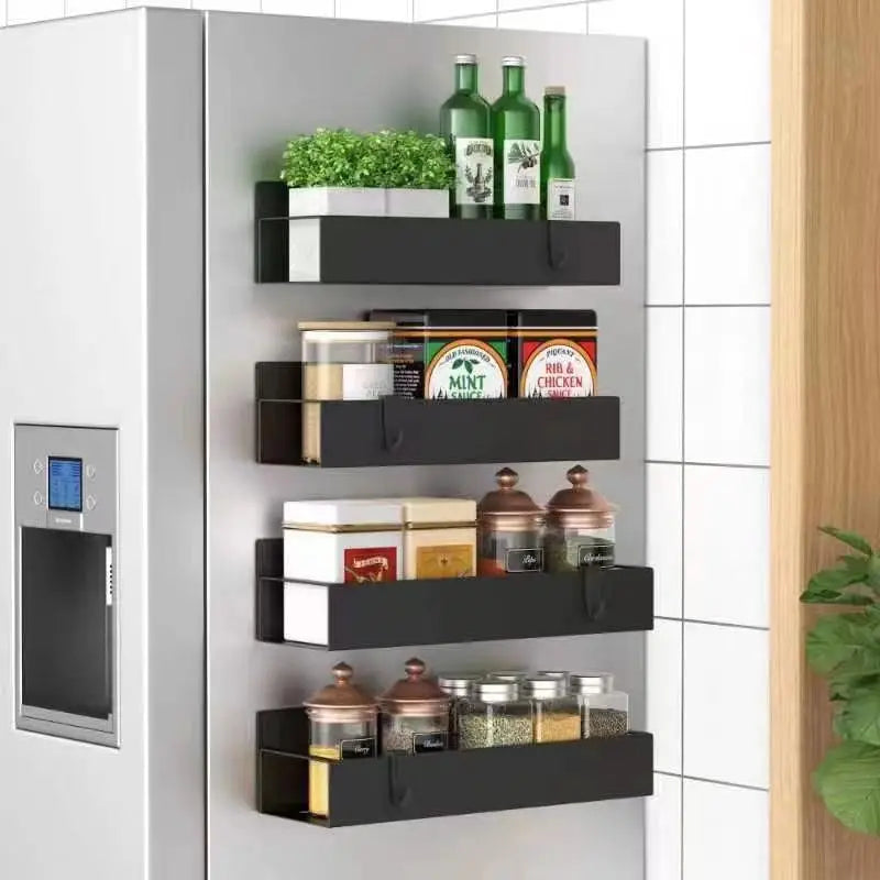 MagniShelf: Magnetic Fridge Spice Rack & Kitchen Organizer