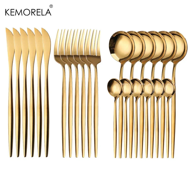 Elegance Golden Cutlery Set