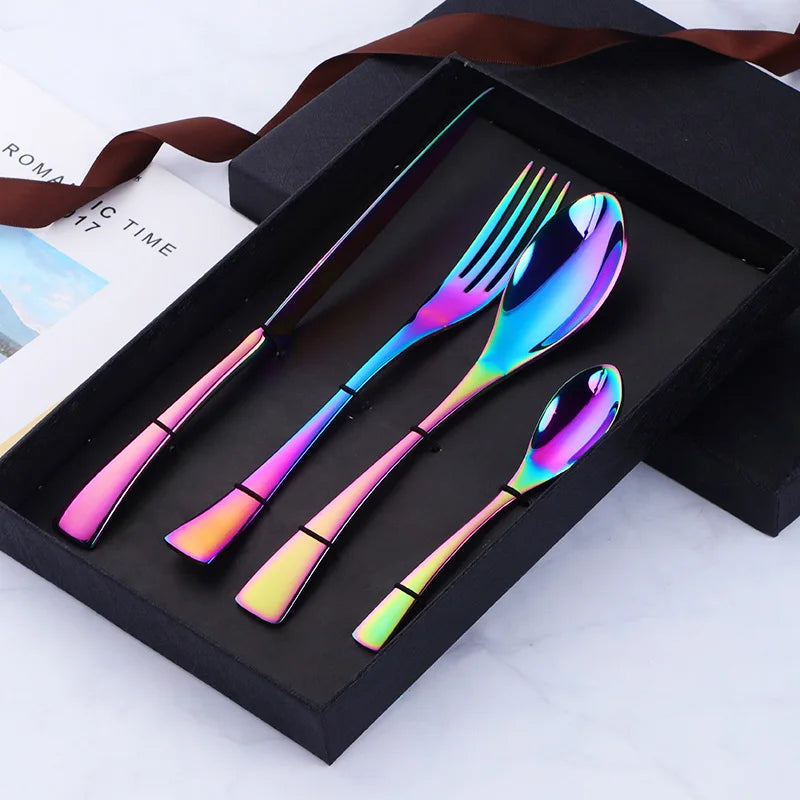 Luxura™ 4-Piece Elegant Cutlery Set with Premium Gift Box