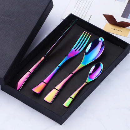 Luxura™ 4-Piece Elegant Cutlery Set with Premium Gift Box