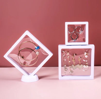 3D Floating Picture Frame Jewelry Display Case – Perfect for Showcasing and Protecting Your Treasures