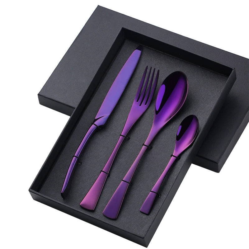 Luxura™ 4-Piece Elegant Cutlery Set with Premium Gift Box