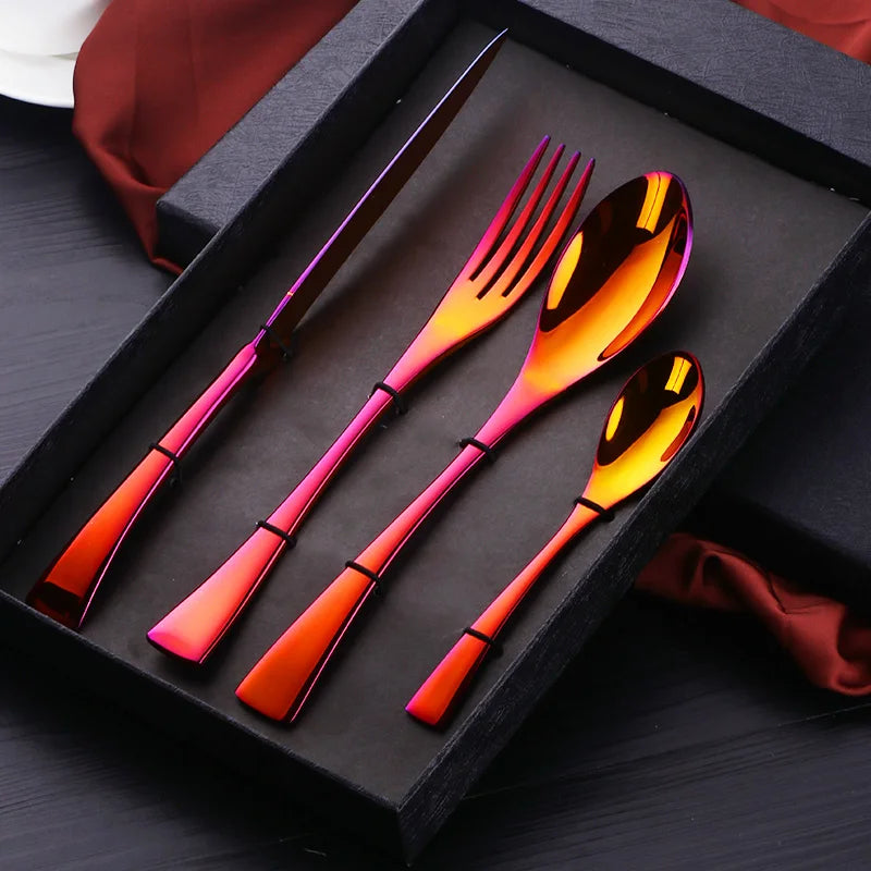 Luxura™ 4-Piece Elegant Cutlery Set with Premium Gift Box