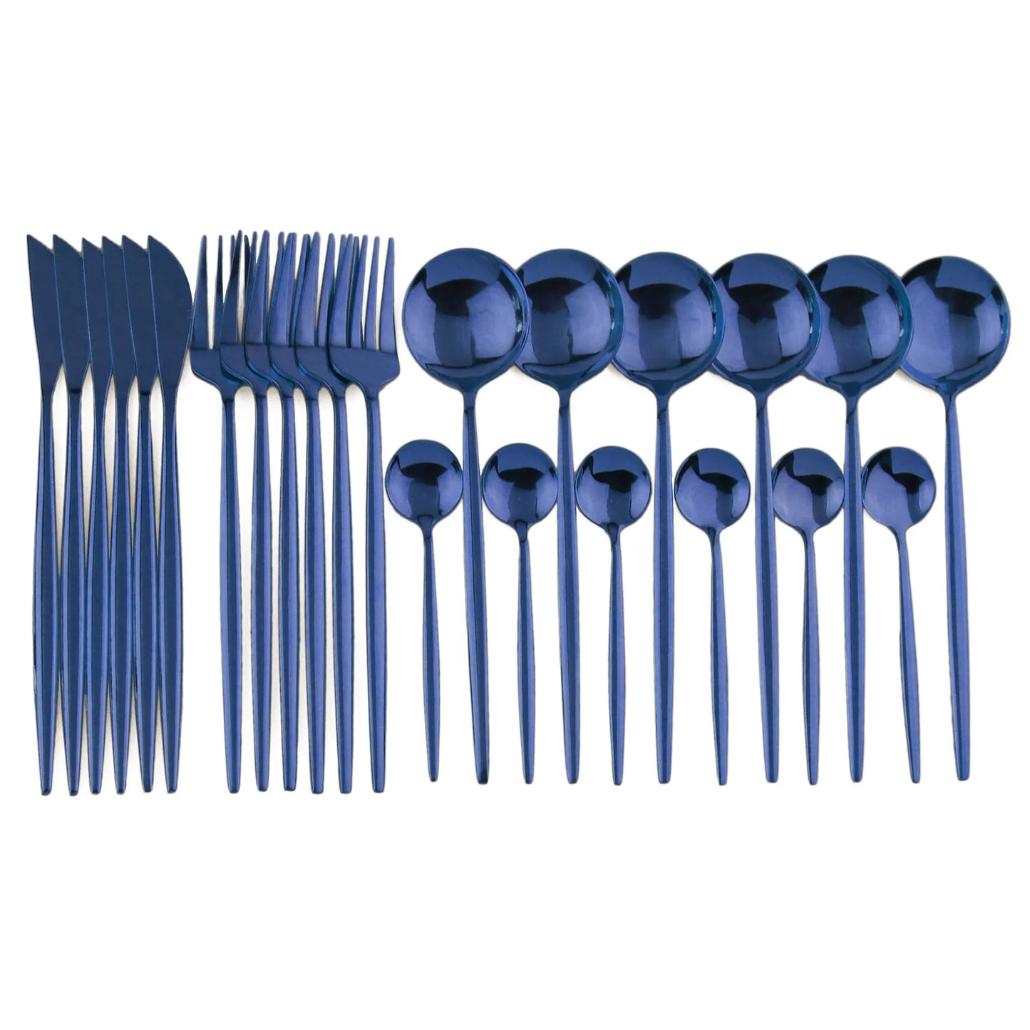 24-Piece Coloured Cutlery Set