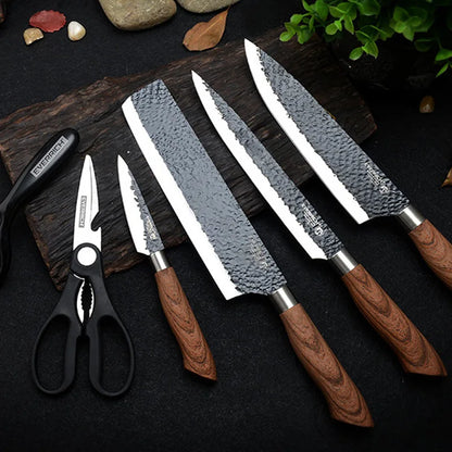 Forged Chefs Kitchen Knives Set