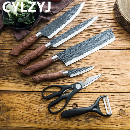 Forged Chefs Kitchen Knives Set