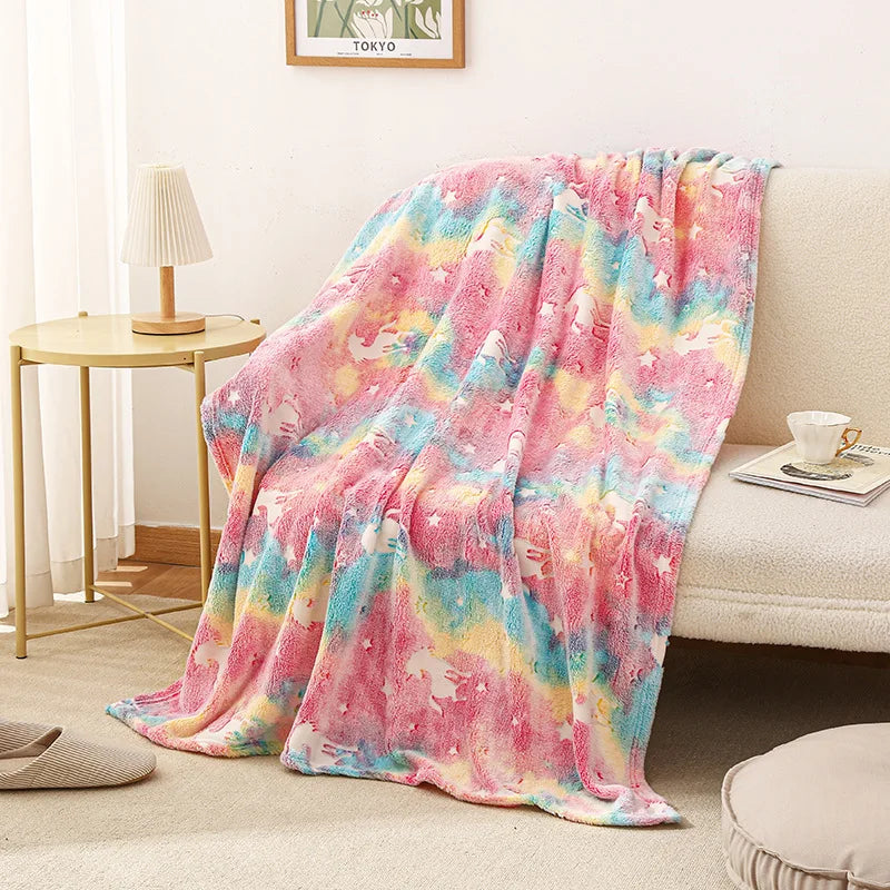 Glow-in-the-Dark Unicorn Blanket – Perfect Gift for Kids