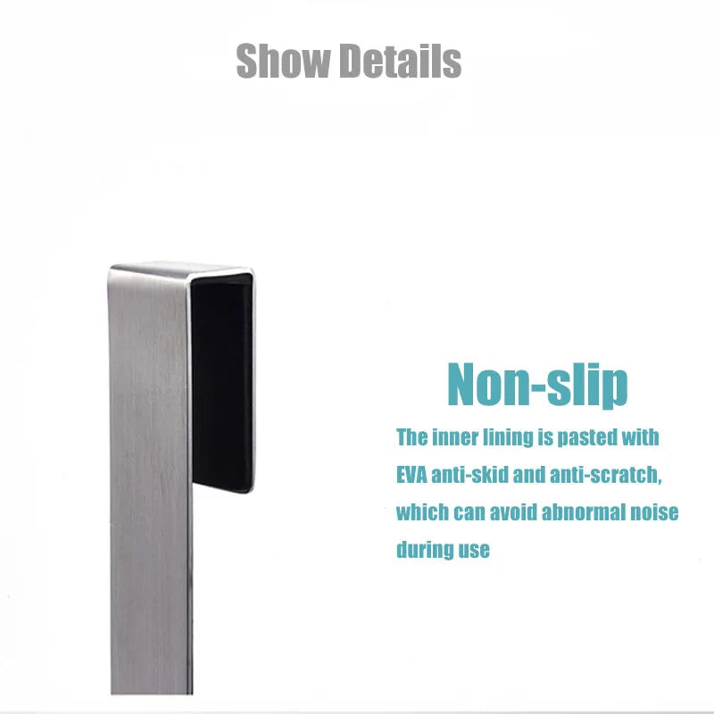 SleekHook™ Stainless Steel Over Glass/Door Towel Hooks