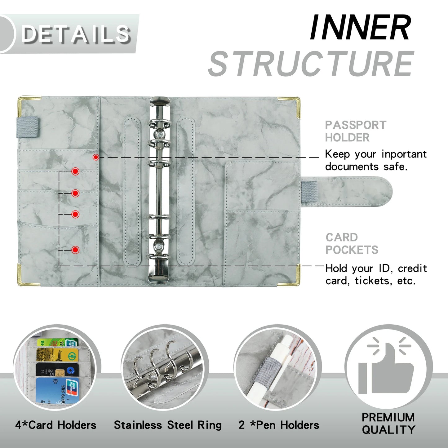 BudgetMate™ A6 Money Budget Planner Binder with Zipper Envelopes