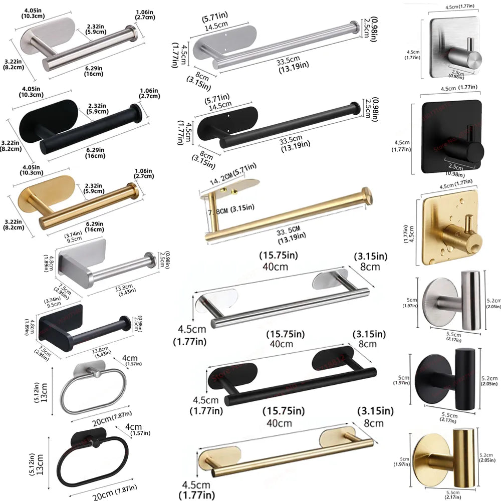 Adhesive Bathroom Hardware Accessories