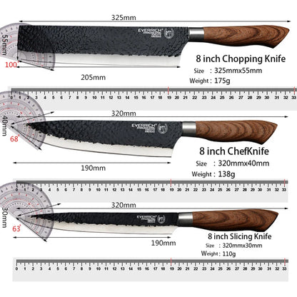 Forged Chefs Kitchen Knives Set