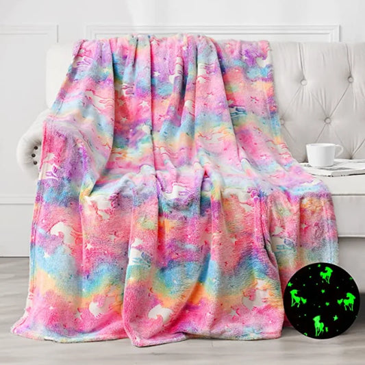 Glow-in-the-Dark Unicorn Blanket – Perfect Gift for Kids