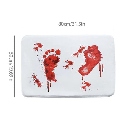 BloodyPrints™ Halloween Blood Bathroom Mat – Spooky Decor with a Twist