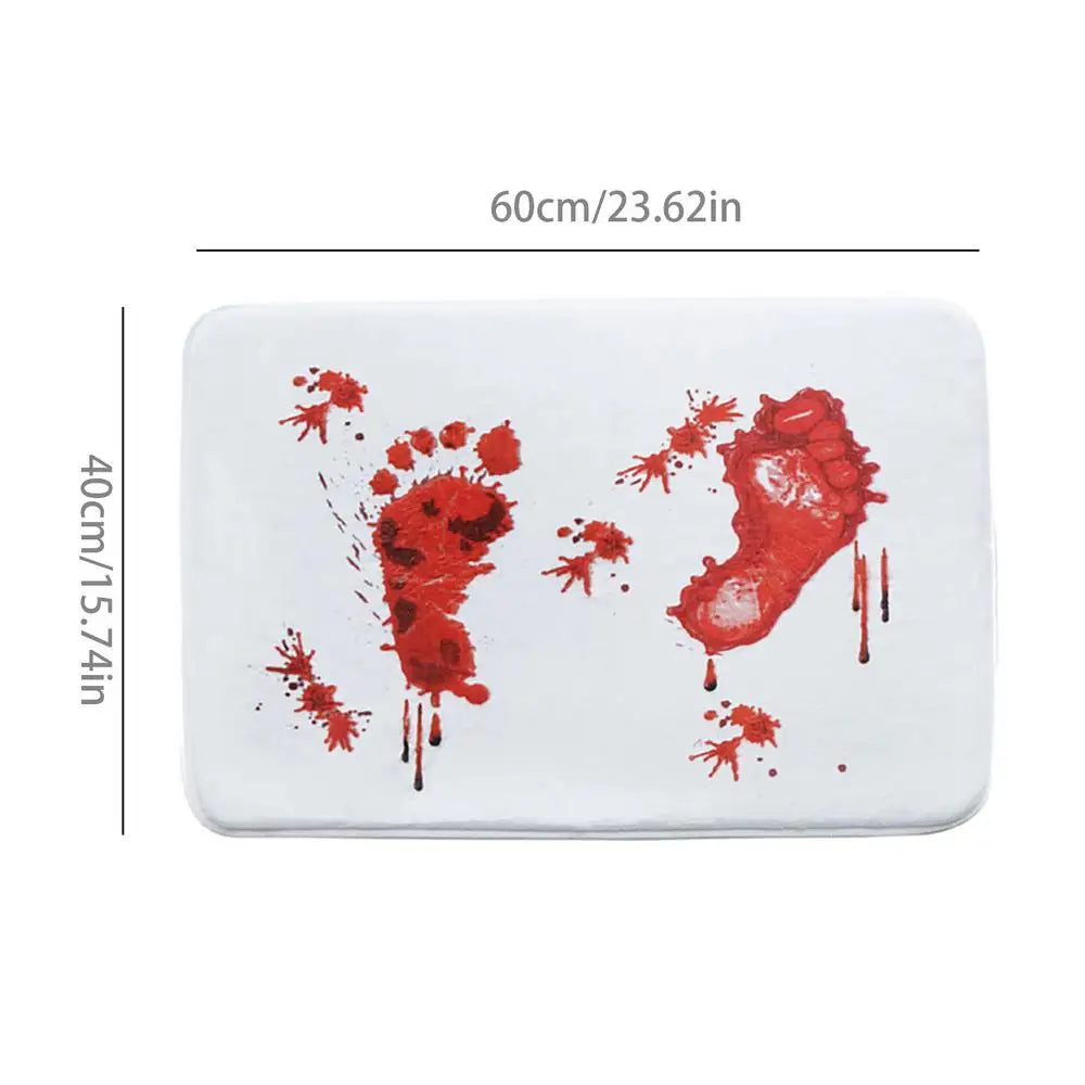 BloodyPrints™ Halloween Blood Bathroom Mat – Spooky Decor with a Twist