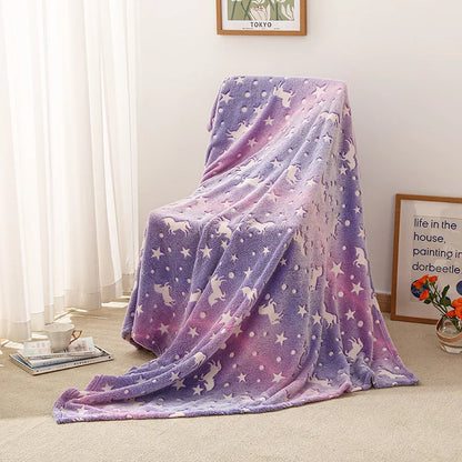 Glow-in-the-Dark Unicorn Blanket – Perfect Gift for Kids